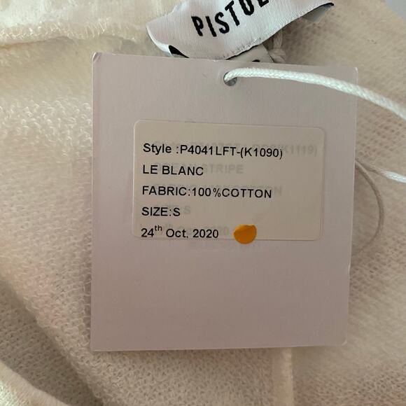 NWT Pistola Women's size Small White Terrycloth Baggy Sweatshorts Loungewear - Picture 10 of 10